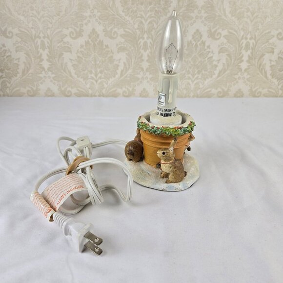 Maarjolein Bastin Bunny Rabbit Garden Pot Lamp Base No Shade Electric WORKS - Picture 12 of 14